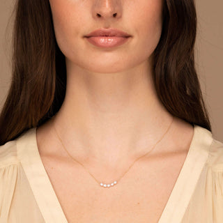 Stainless Steel 18K Gold Clavicle Chain Natural Freshwater Pearl Necklace - SMODDO 