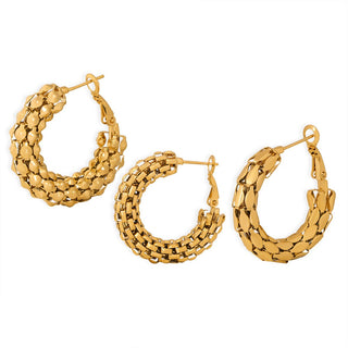 18K Gold Plated Exquisite Woven Hoops - SMODDO 