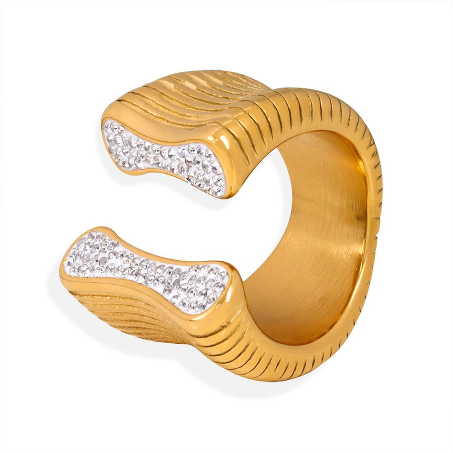 18K Shell Texture Open ring - SMODDO 