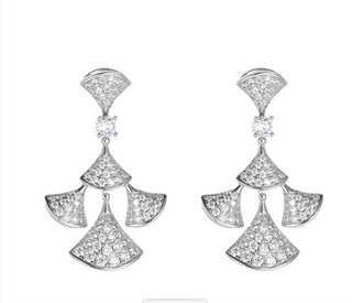 Sterling silver cascade earrings feature an elegant cascading design with sparkling zirconia stones.