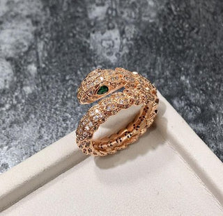 Serpentine Diamond Ring