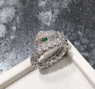 Serpentine Diamond Ring