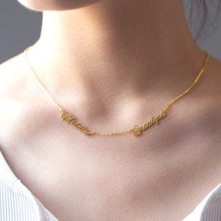 Custom Double Name Gold Necklace - SMODDO
