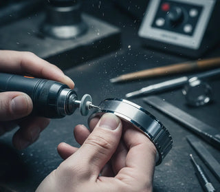 polishing and repair work close-up.