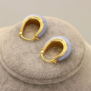 Blue Hook Earrings-Earrings-SMODDO