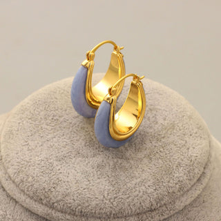 Blue Hook Earrings-Earrings-SMODDO